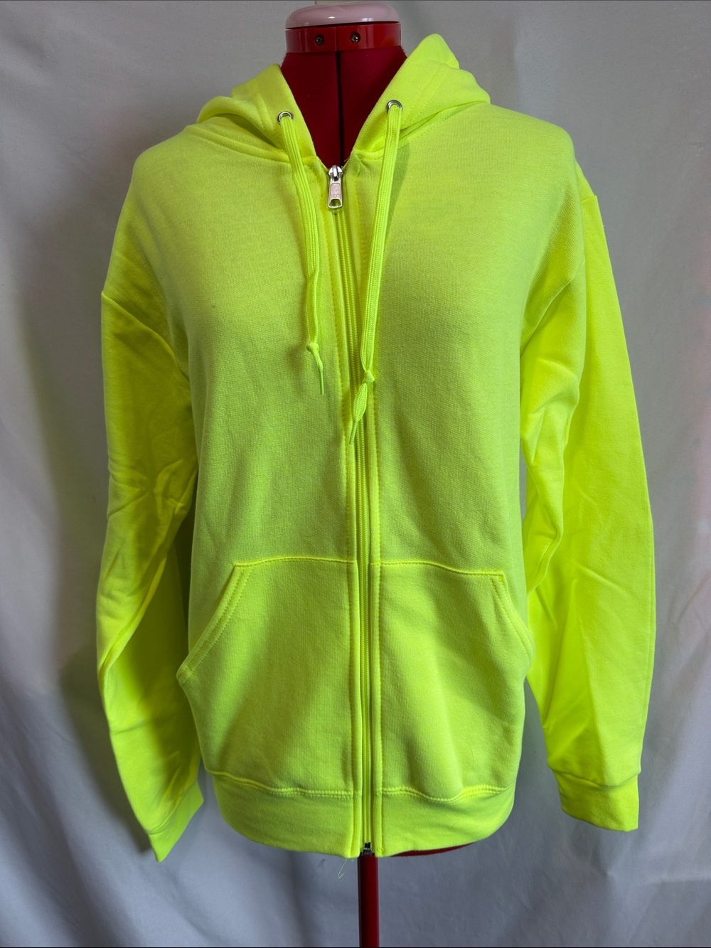 Fruit of the Loom Neon Yellow Full-Zip Hoodie